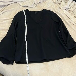 Ann Taylor Black Blouse with Flowy Sleeves